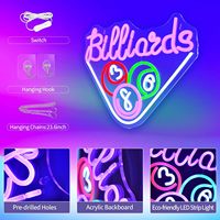 Enseigne néon personnalisée lumière LED pour billard tennis de table jeux de casino pour la maison mariage bars pubs événements d'affaires centres commerciaux