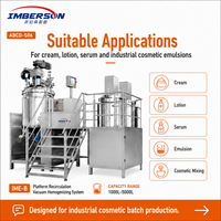 Ligne de production automatique clé en main IME-B 1000-5000L d'émulsifiant sous vide et d'homogénéisateur pour produits chimiques avec moteur AC