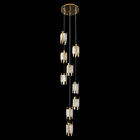 Lustre moderne en fer forgé avec cristaux naturels pour escalier, décoration d'hôtel, villa, luminaire suspendu artistique pour escalier