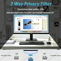 Filter Privasi 2 Arah untuk Monitor Desktop 21.45" 16:9, Anti Mengintip, Anti Silau, Anti Cahaya Biru, Pelindung Layar