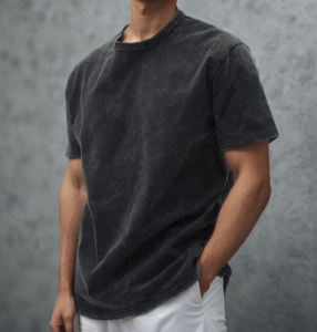 Camiseta Vintage Extra Grande para Hombre, Personalizada con Logotipo, de Alta Calidad, 260 GSM, 100% Algodón, Lavada con Ácido, Lisa, Ecológica - Product Image 1