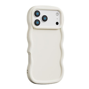 Nouvelle Coque de Téléphone Ondulée en Silicone Souple et Élégante pour <span class=keywords><strong>iPhone</strong></span> 15 16 17 Plus Pro Max, Coque de Téléphone Couleur Bonbon Style Ins - Product Image 5