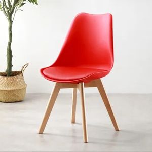 Modern Design Free Sample Cushion Seat Wooden Legs <b>Restaurant</b> Leisure <b>Chairs</b> Colorful Plastic Dining <b>Chair</b> - Product Image 5