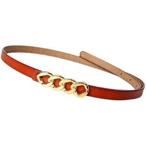 <span class=keywords><strong>Ceinture</strong></span> en <span class=keywords><strong>cuir</strong></span> de peau de vache à la mode simple pour femmes avec boucle ardillon accessoire mince robe et jean - Product Image 6