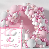 Kit d'arche de ballons en latex, enseigne néon assortie, décoration florale, toile de fond pour fête d'anniversaire et séance photo