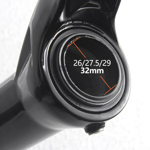 โช้คหน้าจักรยานเสือภูเขา ขนาด 26 27.5 29 นิ้ว แบบสปริงคอยล์ ดูดซับแรงกระแทก สีดำ - Product Image 3