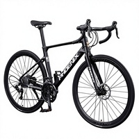 Vélo de route Phoenix en alliage de magnésium, unisexe, adultes, vitesses variables, freins à disque, vert course, cadre droit ou courbé