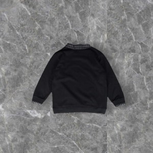 Sweat-shirt à capuche vintage à double couche avec patchwork à carreaux, personnalisé, 100% coton - Product Image 5