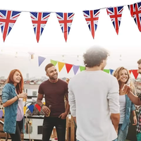 Gahumi Pas Cher Prix Impression Personnalisée Drapeau de Chaîne pour la Décoration Fabriqué en Usine Triangle Volant Bunting Rouge Blanc Vert Drapeau