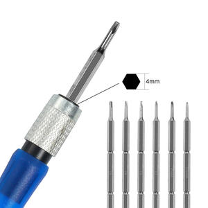 Jeu de tournevis télescopiques à poignée en plastique bleu, en acier au chrome vanadium magnétique, pour outils de réparation de téléphones portables, 3 pièces - Product Image 2