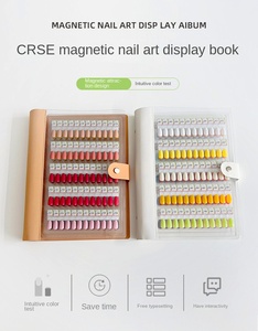 Espositore Magnetico Quadrato per Nail Art, Cartella Colori Moderna in Acrilico, Tavola per Manicure, Libro Campioni per Smalto e Gel - Product Image 1