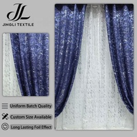 Rideau occultant en feuille d'or, vente directe usine, lot de 3 pièces, tissage dense et robuste, 100 % polyester, écologique, pour projets d'exportation et usage commercial