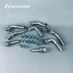 Rèn Thép Carbon Thép Không Gỉ Steel45 Độ Metric Bsp Nữ Một Mảnh Thủy Lực Hose Lắp