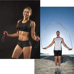 2025 Ventas mensuales <span class=keywords><strong>de</strong></span> más <span class=keywords><strong>de</strong></span> 10.000 Venta caliente Fitness Jump Rope PVC Steel Wire Velocidad ajustable Saltar la <span class=keywords><strong>cuerda</strong></span> - Product Image 3