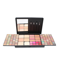 Kit Kosmetik Label Pribadi Lipstik Perona Pipi, Set Palet Rias Eyeshadow Matte Berkilau Telanjang