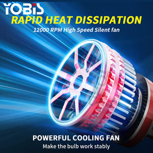 योबिस 3000 के पीले नेतृत्व वाला हेडलाइट प्रीमियम 4300k 6000k सफेद 3 रंग h1 h4 h7 एलईडी बल्ब 200w हाई कम बीम 9005 कार हेडलाइट - Product Image 6