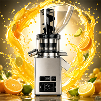 Extracteur de Jus Commercial Automatique 750W en Acier Inoxydable Finition Miroir à Large Ouverture avec Séparation de la Pulpe