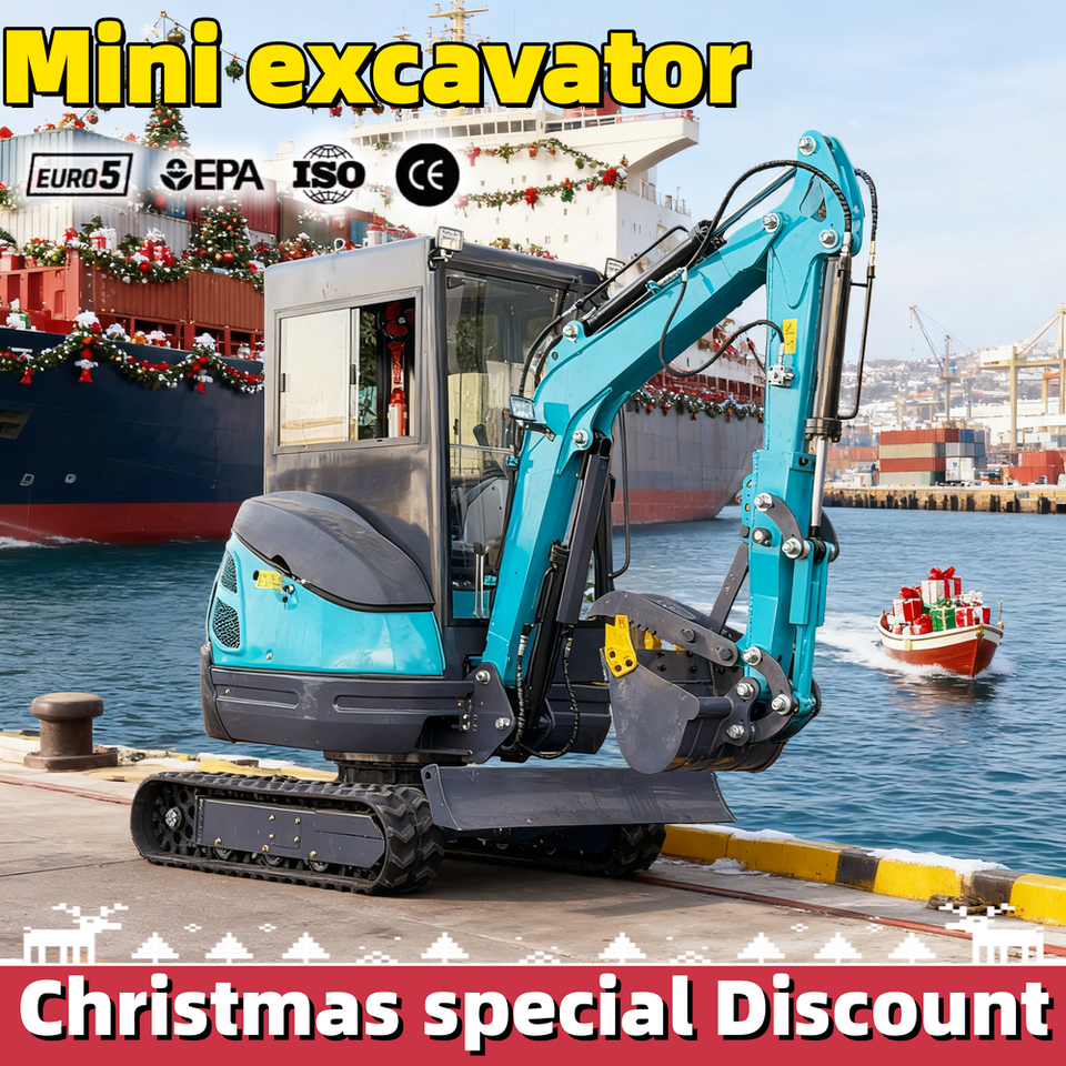 1 Ton 2 Ton Mini Excavator Compact Digger Farm Use Kubota Engine CE EPA ...