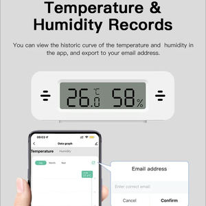 TY-TH01Pro Tuya WiFi, Termómetro e Higrómetro Inteligente para el Hogar, con Alarma Remota por Aplicación, Compatible con Google Home y Alexa - Product Image 4