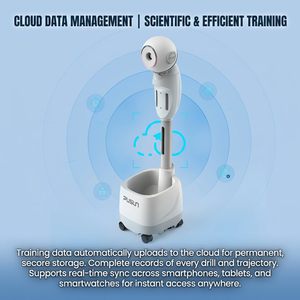 Robot <span class=keywords><strong>de</strong></span> <span class=keywords><strong>tennis</strong></span> <span class=keywords><strong>de</strong></span> <span class=keywords><strong>table</strong></span> sur pied PUSUN DORA MAX, propulsion à 3 roues, programmation par application, recyclage automatique, contrôle par application Bluetooth, mise à niveau OTA - Product Image 1