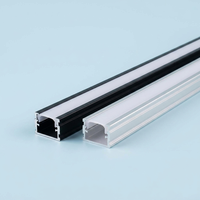 Profilé LED en aluminium avec diffuseur opale, embouts et clips, cadre mince en alliage d'aluminium pour caisson lumineux LED