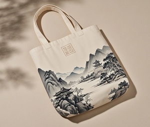 Bolsa de lona de algodón blanco natural personalizable con logotipo de cliente impreso para ir de compras - Product Image 5