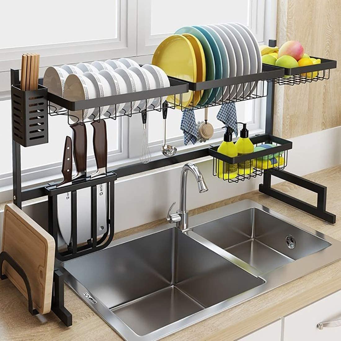 Metal l Kitchen 2 Tier Dish Rack Sink Drying Rack