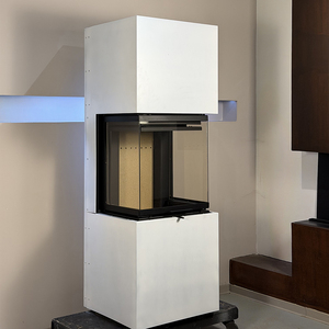 <span class=keywords><strong>Chimenea</strong></span> Moderna de Doble Cara Giratoria con Fuego Real, <span class=keywords><strong>Instalación</strong></span> de Calefacción a <span class=keywords><strong>Leña</strong></span> Integrada para Hoteles y Apartamentos - Product Image 1