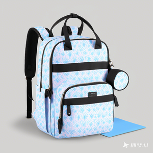 Muestra Gratuita de Bolsa de Pañales Personalizada con Estampado para Mamá, Mochila de Gran Capacidad para Viajes, Bolsa de Pañales para Bebé - Product Image 3