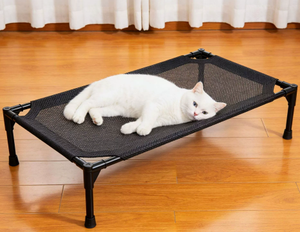 Lit surélevé pour chat et <span class=keywords><strong>chien</strong></span>, portable, intérieur/extérieur, <span class=keywords><strong>hamac</strong></span> en maille, panier, niche, durable, lavable, cadre métallique, personnalisable - Product Image 5