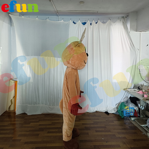 Efun MOQ 1 pieza personalizado Navidad alce ciervo mascota disfraz tamaño adulto caminar <span class=keywords><strong>Animal</strong></span> mascota disfraz para la venta - Product Image 5