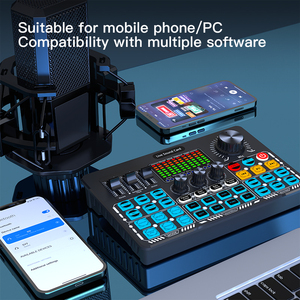 Carte son professionnelle Watford, interface de mixage audio pour téléphone et PC, pour diffusion en direct et enregistrement - Product Image 5