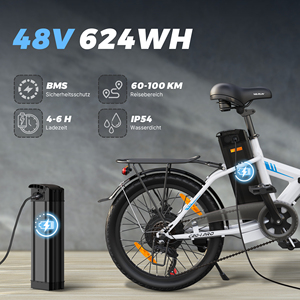 VARUN C20-1pro จักรยานไฟฟ้าพับได้ขนาด 20 นิ้ว 250W 48V7.8Ah ระบบช่วยปั่น 3 ระดับ รับน้ำหนักได้ 150 กก. IP65 ดิสก์เบรก มีสินค้าใน EU พร้อมจัดส่งสำหรับธุรกิจขนาดเล็ก - Product Image 3