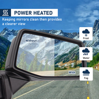 Rétroviseur de pièces de rechange de camion de capteur de température de verre d'angle mort pliant manuel de puissance pour Chevrolet Sliverado 2019-2023