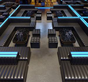 بو الجلود الحديثة النادي الليلي أريكة كبار الشخصيات صالة سوداء ملهى ليلي بار أثاث وحدات فندق صالة كشك أدى الجلوس KTV بار أريكة - Product Image 4