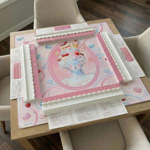 Tapis de mahjong antidérapant de qualité supérieure avec règles de jeu, tapis de table de <span class=keywords><strong>poker</strong></span> portable pour les tuiles, les dominos et les jeux de cartes - Product Image 2