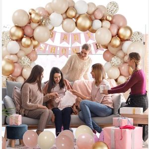 Hstyle 129 יחידות בלונים סומק ערכת קשת זר 12 אינץ' 10 אינץ' 5 אינץ' אפרסק רוז זהב פסטל כתום קונפטי לטקס בלונים מתכתיים <span class=keywords><strong>ST106</strong></span> - Product Image 5