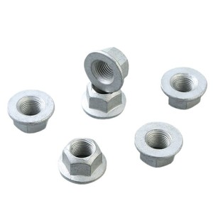 Tuercas hexagonales Jin Rui con brida, tamaño personalizable, antiaflojamiento, grado A para la industria de la construcción, acero al carbono - Product Image 3