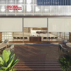 Sistema de Sombreado con Sensor de Viento, Protección de Privacidad, Toldos Duraderos de Poliéster para Patio, Jardín, Terraza, Balcón, Persiana <span class=keywords><strong>Enrollable</strong></span> - Product Image 1