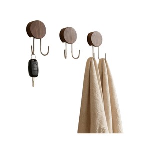 Crochets à ventouse en acier inoxydable 304, sans perçage, pour accrocher clés, serviettes, organisateur mural pour cuisine et salle de bain - Product Image 1