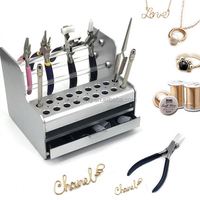 Boîte de rangement pour outils de fabrication de bijoux, boîte de rangement pour outils de réparation de téléphones portables, organisateur de composants, support pour tournevis, support de rangement pour pièces