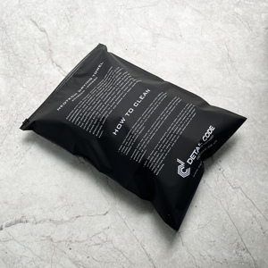 Custom Logo Matte Black Plastic Zipper Bag, Frosted Ziplock Packaging Pouch For Towel & <b>Shoes</b> & Clothing - Product Image 3