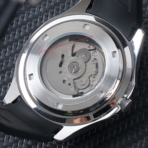 Montre mécanique personnalisée avec logo NH35, 40 mm, noire et argentée, pour hommes, mouvement automatique de luxe NH35, cadran étanche, cristal saphir - Product Image 2