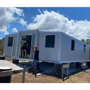 Maison en conteneur extensible de belle capacité Maison extensible en conteneur pliable de 40 pieds 2 chambres à coucher à vendre