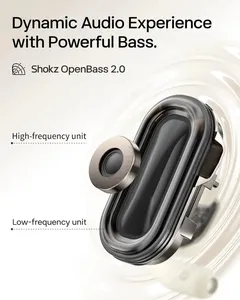 Pour Shokz <span class=keywords><strong>OpenFit</strong></span> 2 T920 casques ouverts sans fil pour écouteurs Bluetooth technologie DualBoost réduction du bruit AI LED personnalisée - Product Image 3