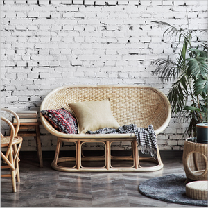 Muebles de mimbre natural para jardín al aire libre contemporáneo para sala de estar, comedor, <span class=keywords><strong>Hotel</strong></span>, dormitorio, juego de sofá de conversación - Product Image 4