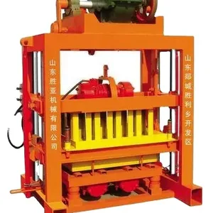 Mesin Konstruksi Mesin blok semi-otomatis QTJ4-40 mesin pembuat blok beton untuk dijual