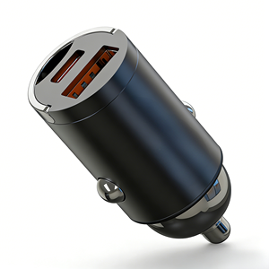 Adaptateur de charge rapide super mini en alliage d'aluminium, produit phare fourni par l'usine, PD 20W QC3.0, chargeur de voiture rapide - Product Image 1