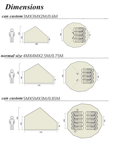 Vente directe usine Tente cloche imperméable 4m avec cheminée, Tente de camping en toile pour glamping, Tente <span class=keywords><strong>yourte</strong></span> mongole, Tente hôtelière pyramidale - Product Image 3