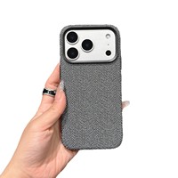 Étui de téléphone magnétique en PC texturé à motif animal pour 18 Pro Max - Étui de protection minimaliste anti-chute tout autour